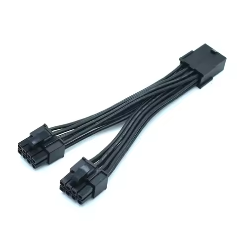 10cm GPU VGA PCIe 8 Pin Female to Dual 8 Pin (6+2) Male PCI Express Power Splitter Cable