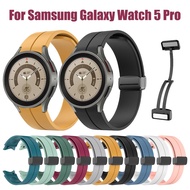 [HOT JUXXKWIHGWH 514] Original ซิลิโคนแม่เหล็กพับหัวเข็มขัดสำหรับ Samsung Galaxy Watch 5 Pro 45มม. สำหรับนาฬิกา4/5 40 44มม. คลาสสิก42 46มม.
