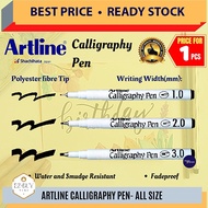Artline Calligraphy Pen Khat (1.0mm / 2.0mm / 3.0mm) / Drawing Pen / Black Ink Calligraphy Pen / Jaw