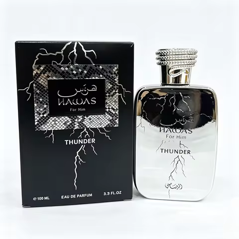 Rasasi Hawas Thunder For Him EDP 100ml Citrus Fresh Spicy Woody Fresh Fruity Scent Men Perfume Silve