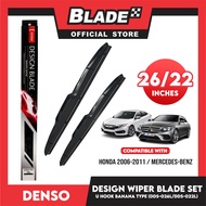 Denso Wiper Blade Set U-Hook Banana Type DDS-026L 26  And DDS-022L 22  Set of 2pcs Car Wiper For Hon
