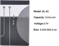 【Ready Stock】BL-5C 3.7V 1020mAh / 1800mAh / 2500mAh Rechargeable Battery Suitable for Household Radi