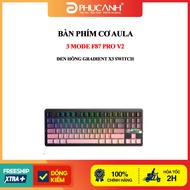 Aula 3 MODE F87 Pro V2 Mechanical Keyboard Black Pink gradient X3 Switch