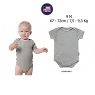 Baby bodysuits little palemerhaus Baby jumper Clothes Gray 9m Gray