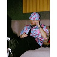 H3LLO South Coast Wall Beach Long-Sleeved Shirt - Casual Loose Fit Ghost Camo