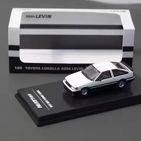 In Stock Hel 1:64 Toyota Corolla Ae86 Levin Alloy Car Model