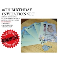 18th BIRTHDAY INVITATION SET