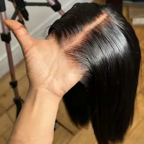 30 32 Inch 13X4 13x6 HD Transparent Bone Straight Lace Front Wigs 5x5 Glueless Wear and Go Human Hai