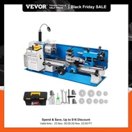 VEVOR Mini Metal Lathe Machine 7" x 14" (180*350 mm) 550W Precision for DIY Metal Turning Driling Threading Milling Wood