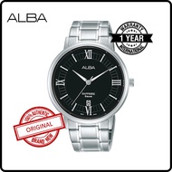 VJ42-X304RBSS (AS9L25X1) ALBA PRESTIGE Men Original Brand New Quartz Sapphire Glass Black Dial Stain