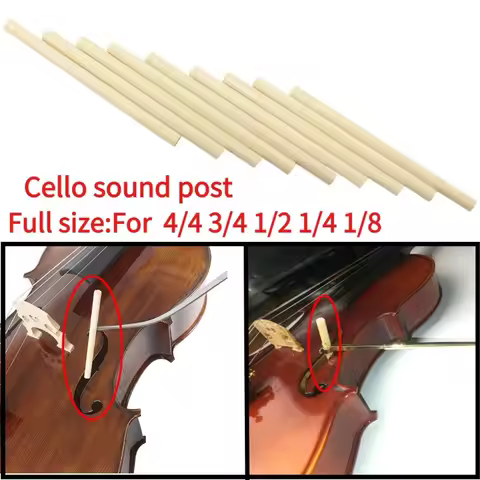 5-10PCS Cello Oundpost 4/4 3/4 1/2 1/4 1/8 Spruce Wood Column Speaker Sound Post Cello Soundposts Lu