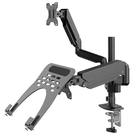 17-32 Inch Dual Monitor Stand 2-9KG/Screen & Laptop tray VESA H33 Full Motion Gas Spring Arm Desk Mo