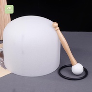 HaoStones Crystal Quartz Singing Bowl 8 Inch 432Hz Yoga Meditation Sound Bowls Professional  Crystal