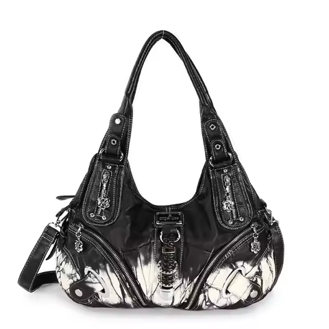 Angel kiss Women Shoulder Bag Top-handle Handbag Large Fashion Tie-dye Satchel Dumpling Pack Shoulde