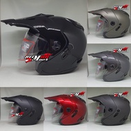 Helm SHEL ADV 150 Solid Helm Half Face Double Visor Helm Semi Cross Helm ADV
