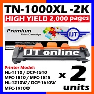 HIGH YIELD Compatible Black Laser Toner TN1000 TN-1000 TN1000XL Brother HL1110 HL1210W DCP1510 DCP16