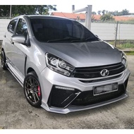 PERODUA AXIA 2017 & ABOVE FRONT BUMPER WITH LAMP ( AGYA ) FIBREGLASS BODYKIT WITHOUT PAINT