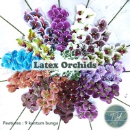 🔥READY STOCK🔥 PREMIUM 9 Heads 3D Latex Butterfly Orchid / Gubahan Orkid / Orchid Arrangement
