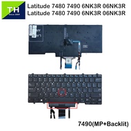 Dell Latitude 7480 7490 6NK3R 06NK3R Mouse Pointer Backlit Laptop Replacement Keyboard