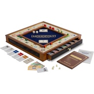 WS Game Company Monopoly Trophy Luxury Edition – Premium 2-Tone Wood Cabinet