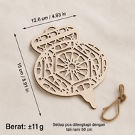 Gantungan Kayu Hang Tag Ramadhan Eid Mubarak Dekorasi Rumah