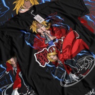 Full Metal Alchemist T-shirt - FMA Brotherhood Edward Elric And Alphonse Elric Printed Decoration Sl