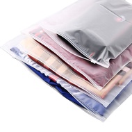Plastic Travel Pouch Zipper Bag 50Pcs (Clear & Doff) 15x12 20x15 22x16 25x17 30x20 35x25 40x30 45x35