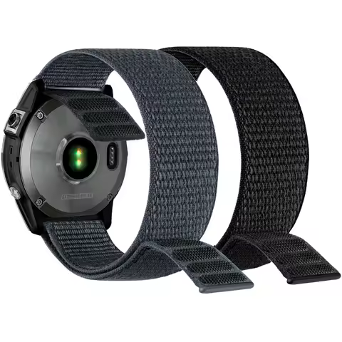 26mm 22mm Hook and Loop Quick Dry Watch Band for Garmin Fenix 7X / 6X / Fenix 8 /Fenix 6 / Instinct 
