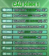 PC Gaming i5 12400f / RTX 3060ti / ram 32G / SSD 512G Case Gaming Máy tính chơi game Giá rẻ nhất
