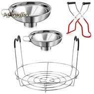 4 Pieces Canning Kit, 1PC Canning Rack+ 1PC Canning Jar Lifter Tong+ 2PC Canning Funnels, Canning Su