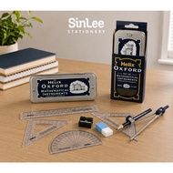 Helix Oxford Mathematical Instruments Math Set 9pcs Geometry Set Compass Ruler Protractor B35009