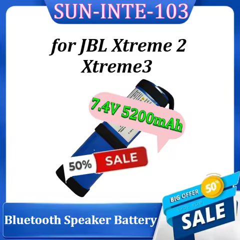 SUN-INTE-103 2INR19/66-2 for JBL Xtreme 2 Xtreme3 Bluetooth Speaker Replacement Battery 7.4V 5200mAh