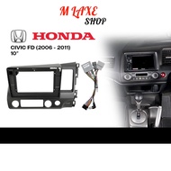 Casing Android Player 10" + Socket -Honda Civic FD 2006-2011