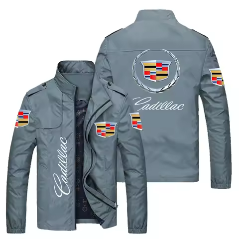 Fall/Winter slim-fit Cadillac F1 2026 coat, Checo Pérez's Cadillac 2026 coat, outdoor motorcycle coa