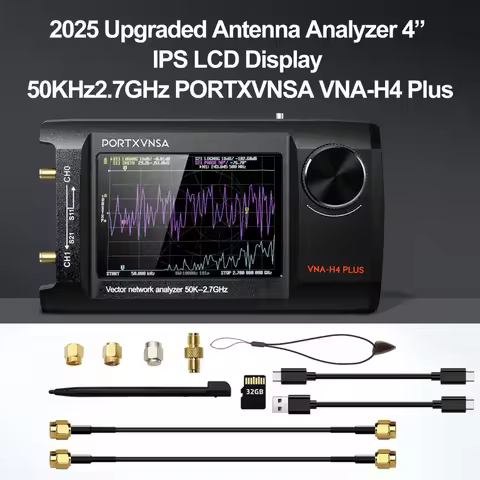 NanoVNA-H4 Plus VNA Vector Network Analyzer Antenna ham radio +5000mAh Battery