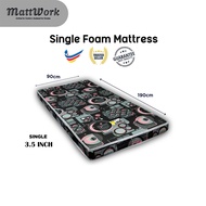 [RANDOM COLOR] MATTWORK 3.5 Inch Single Mattress Single Tilam Single Murah Tilam Murah Tilam Bujang 