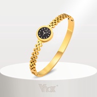 Vnox Gold Plated 6MM Bracelet,Fashion Elegant Women's Bangle Charm(Not watch,just bangle)