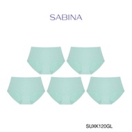 (แพ็ค 5 ชิ้น) Sabina กางเกงชั้นใน Seamless Fit รุ่น Soft Collection รหัส SUXK120 สีเขียวอ่อน