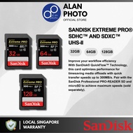 SanDisk Extreme PRO SD [32GB/64GB/128GB/256GB] 300MB/s Class 10 U3 4K Ultra HD SDXC UHS-II SD Card