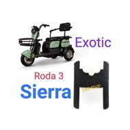 Alas kaki Karpet sepeda motor listrik roda 3 Exotic Sierra roda 3