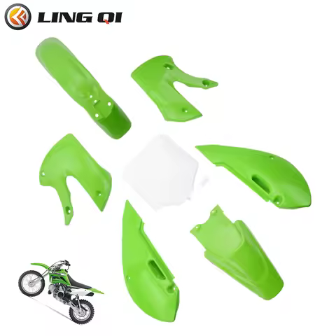 KLX110 motorcycle parts dirt bike plastic Fairing Fender Kit and number plate For KLX 110 KX65 DRZ11