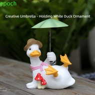 EPOCH Duck Umbrella Ornament, Handicraft Simulated Umbrella Duck Statue, Cute Model Crafts Display C