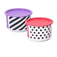 Tupperware Dots &amp; Stripes one touch 940ml