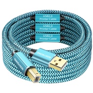 GOSYSONG Printer Cable 100ft, Printer Cord 2.0 Type A to Type B Cable, High Speed Long Printer Cable