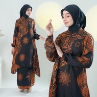 Nursing Batik Set, Malay Dobby Silk Kurung Skirt, Ethnic Motif, Premium Batik