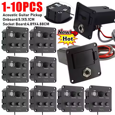 Acoustic Guitar Pickup Classic Acoustic Guitar EQ Tuner Piezo Pickup EQ Equalizer Piezo Pickup For F