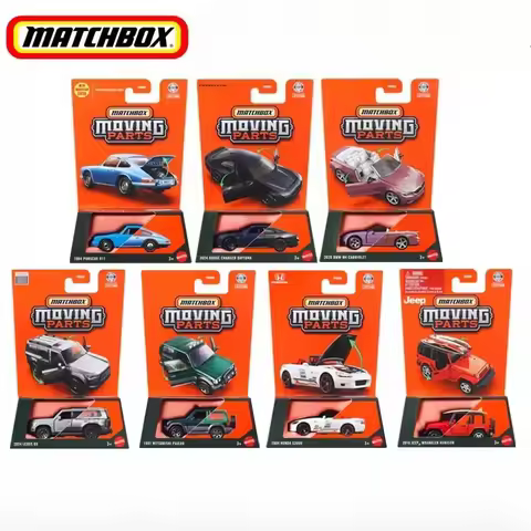 Matchbox FWD28 Moving Parts Series,BMW M4 Porsche 911 Lexus Honda S2000 Pajero,1:64 Diecast Diecast 