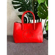 Anya Hindmarch Smiley Featherweight Ebury leather shopper