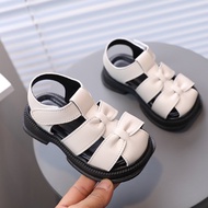 Vintage Bowknot Soft Leather Sandals for Kids Baby Girls Lovely Solid Color Comfortable Soft Sole Kids Shoes 2-8 Years Old T23N05PP-96