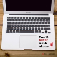 Stiker YNWA- sticker Liverpool Fan untuk laptop Apple Macbook Asus Ace